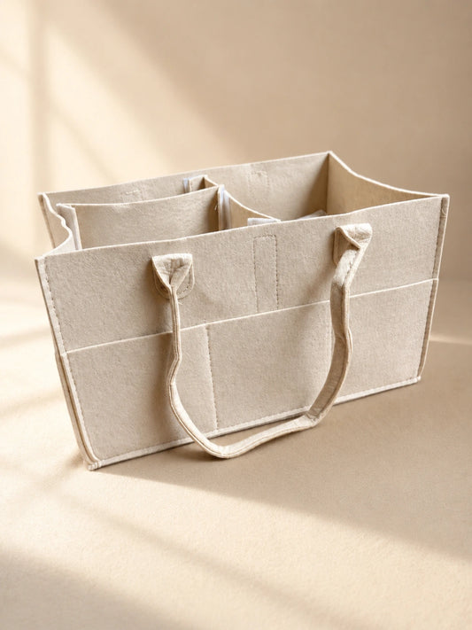 Multipurpose Baby Diaper Caddy Organizer Bag with Handles & Storage Compartments