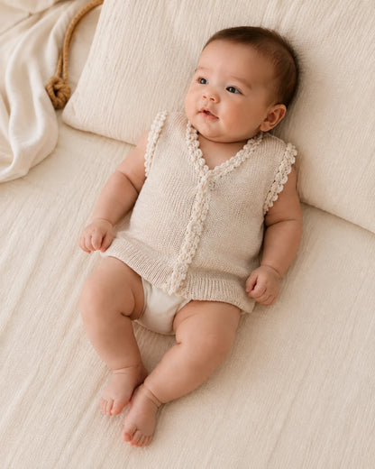 Kids Essentials Baby Knitted Sleeveless Sweater - Soft & Stylish Baby Wear