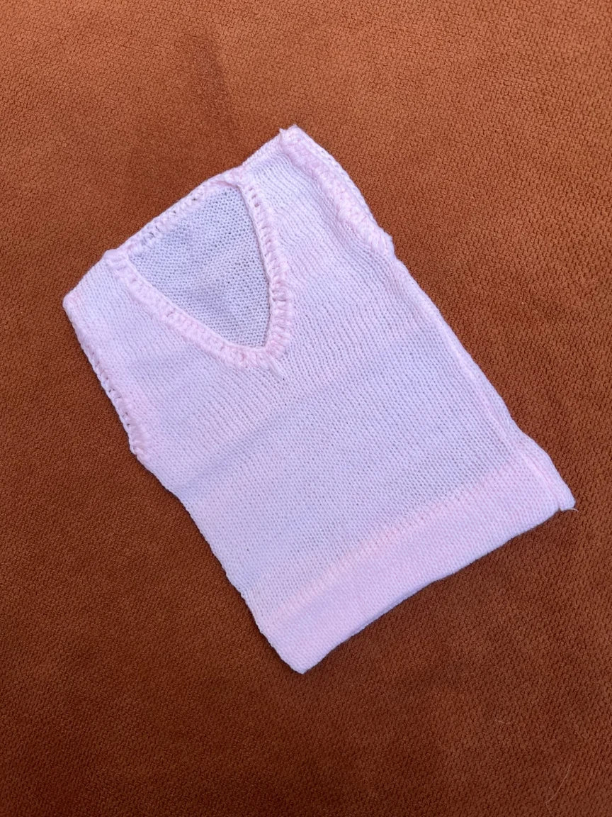 Baby Knitted Sleeveless Sweater - Soft & Stylish Baby Wear (Pink)