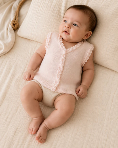 Kids Essentials Baby Knitted Sleeveless Sweater - Soft & Stylish Baby Wear