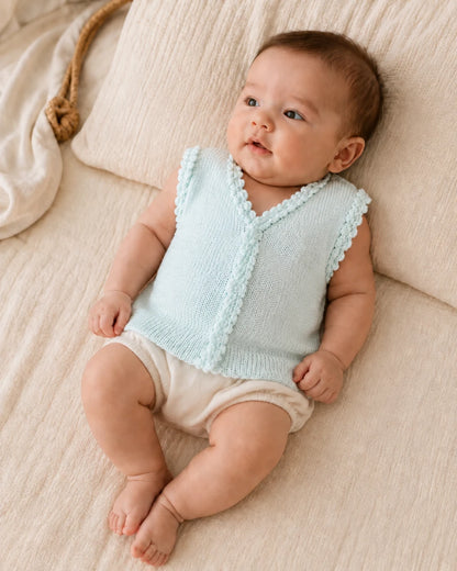 Kids Essentials Baby Knitted Sleeveless Sweater - Soft & Stylish Baby Wear