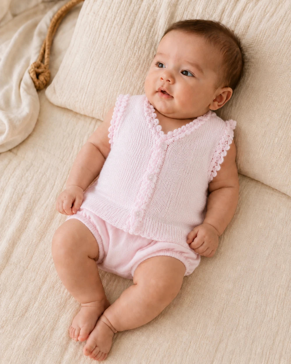 Kids Essentials Baby Knitted Sleeveless Sweater - Soft & Stylish Baby Wear