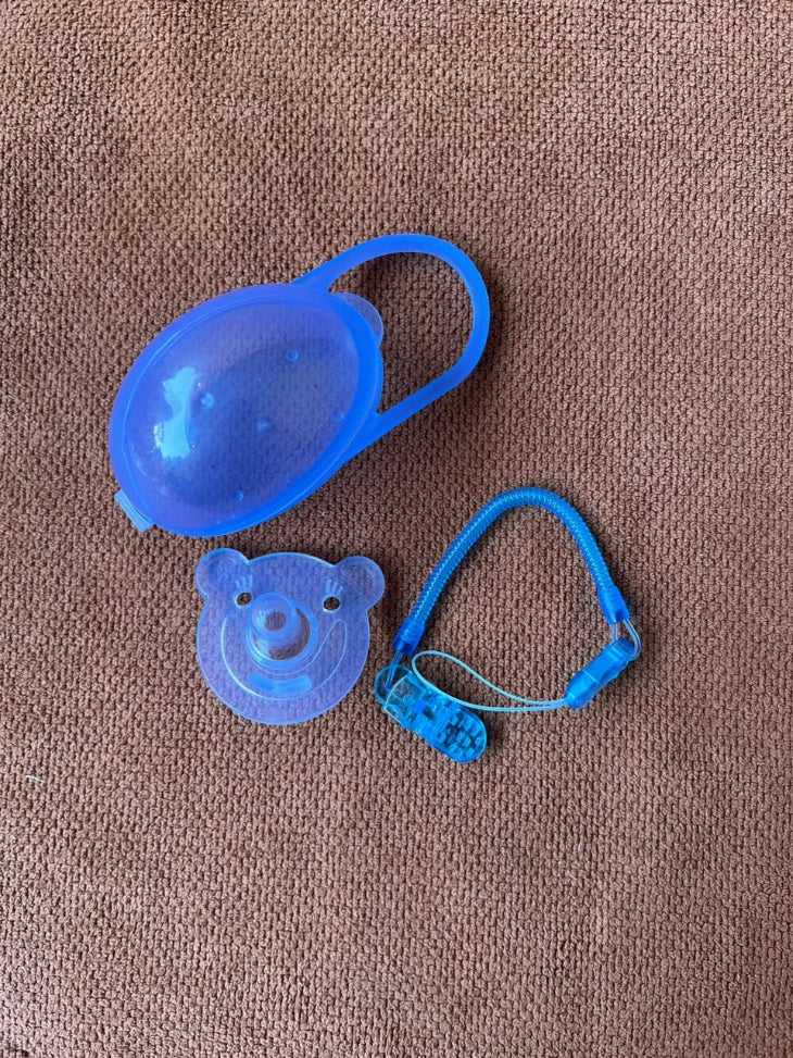 Baby Pacifier with Anti-Lost Clip Chain & Storage Case