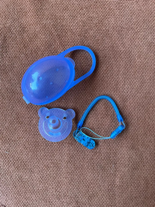 Baby Pacifier with Anti-Lost Clip Chain & Storage Case