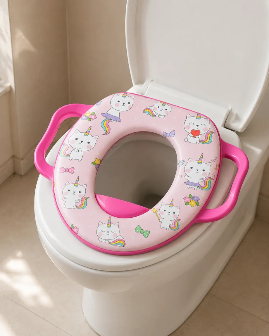 Soft Padded Baby Potty Training Seat with Handles 