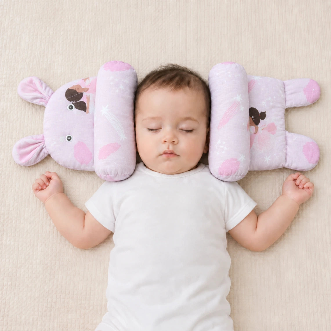 Baby Support Pillow - Soft Padded Anti-Roll Cushion for Newborns