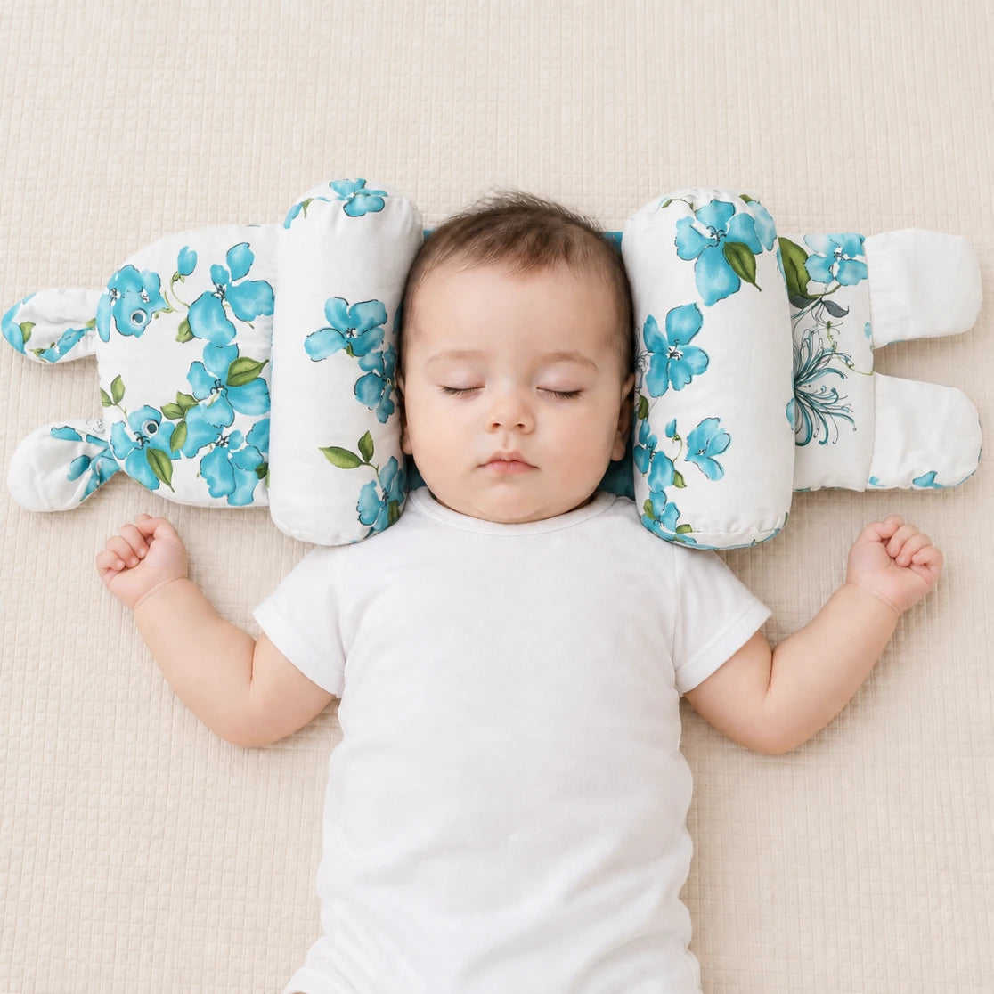 Kids Essentials Baby Support Pillow - Soft Padded Anti-Roll Cushion for Newborns