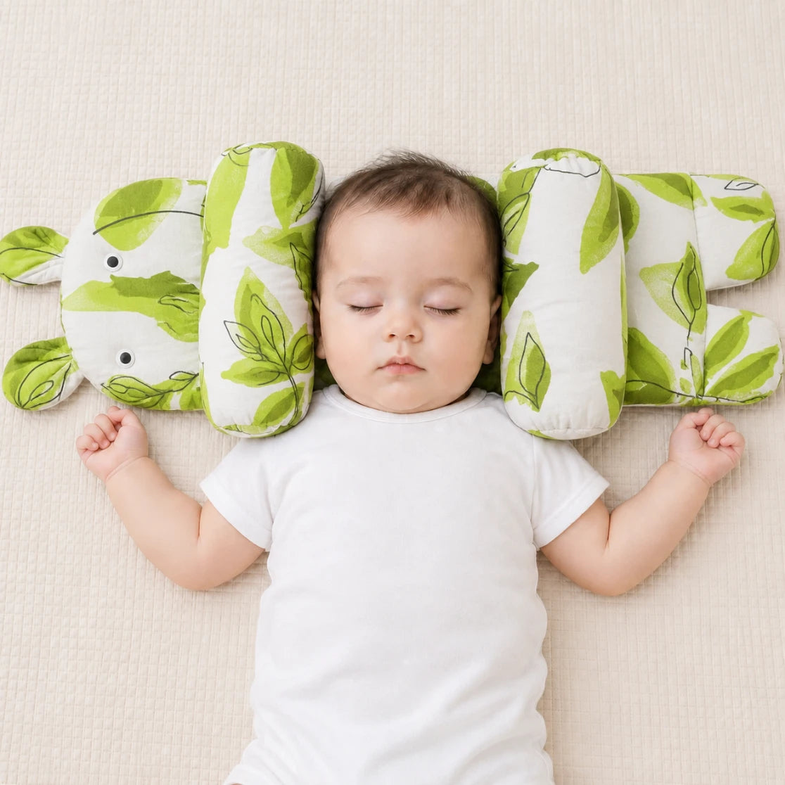 Kids Essentials Baby Support Pillow - Soft Padded Anti-Roll Cushion for Newborns
