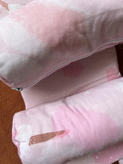 Kids Essentials Baby Support Pillow - Soft Padded Anti-Roll Cushion for Newborns