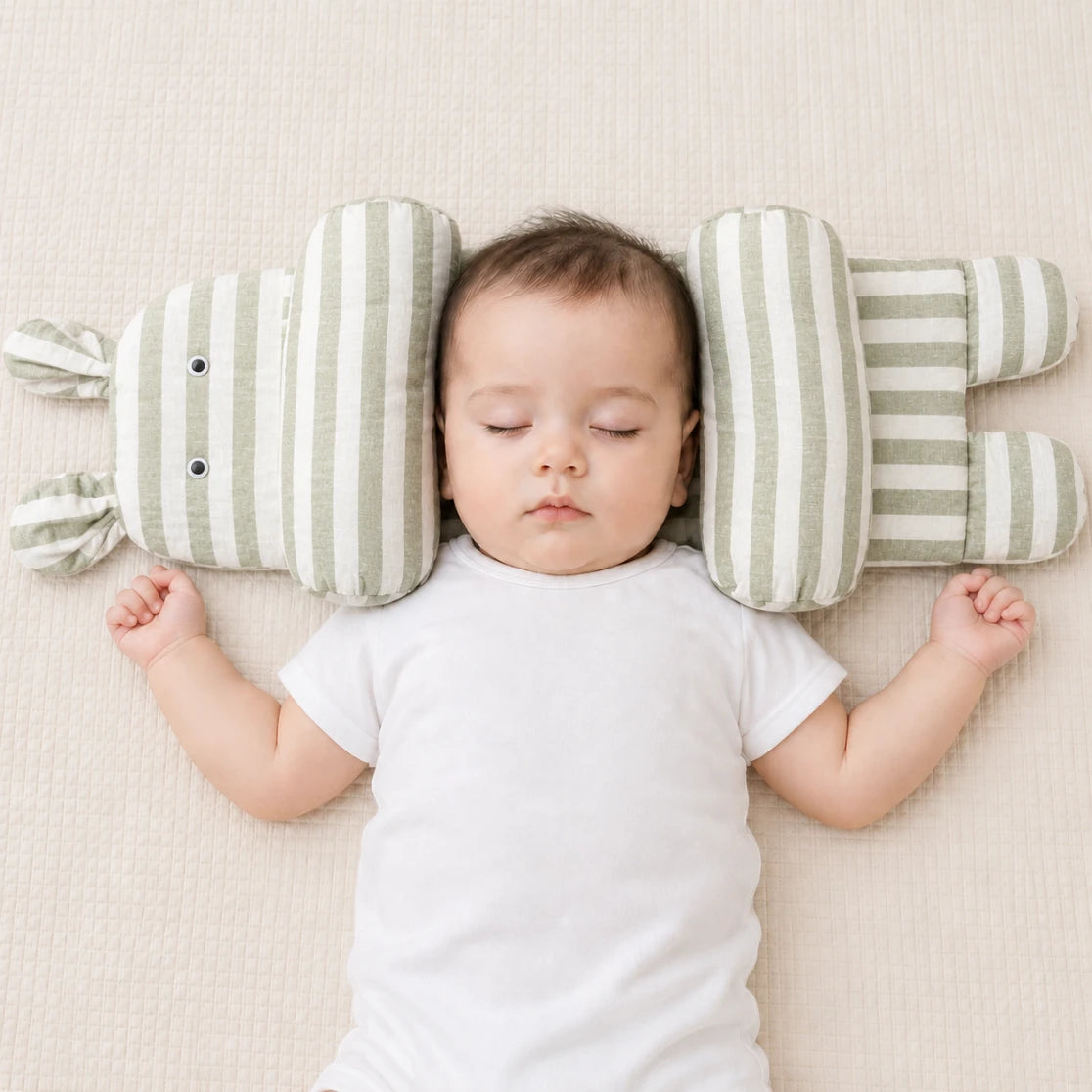 Kids Essentials Baby Support Pillow - Soft Padded Anti-Roll Cushion for Newborns