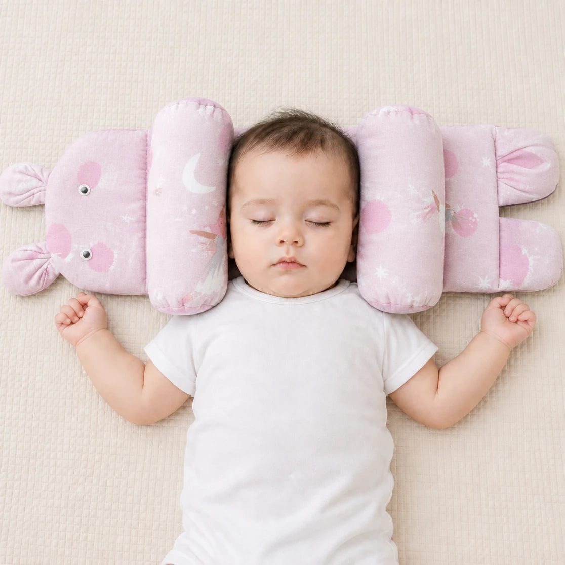 Kids Essentials Baby Support Pillow - Soft Padded Anti-Roll Cushion for Newborns