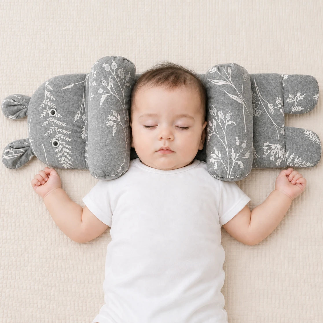 Kids Essentials Baby Support Pillow - Soft Padded Anti-Roll Cushion for Newborns