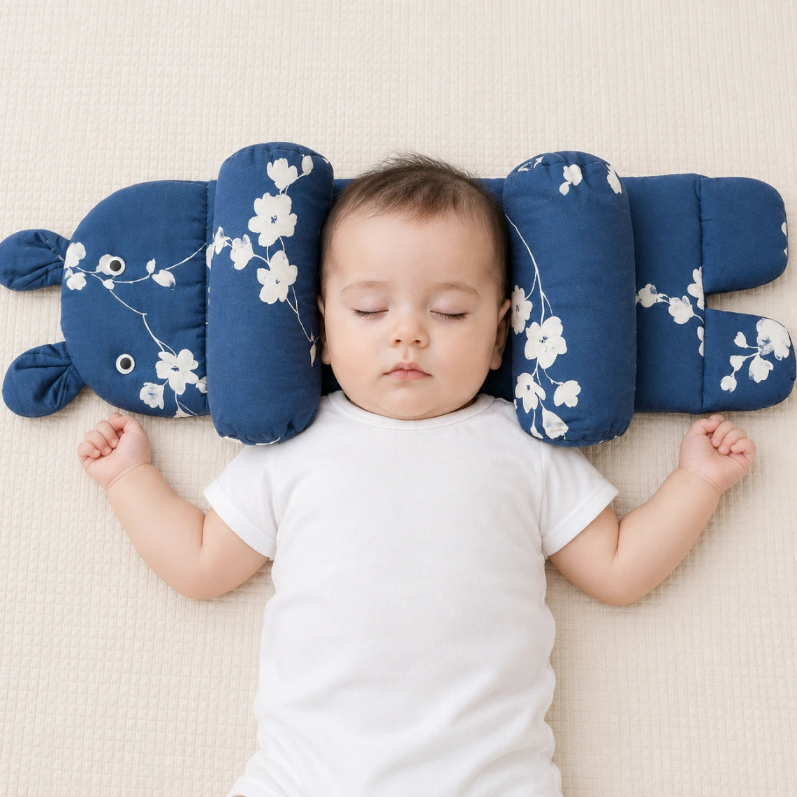 Kids Essentials Baby Support Pillow - Soft Padded Anti-Roll Cushion for Newborns