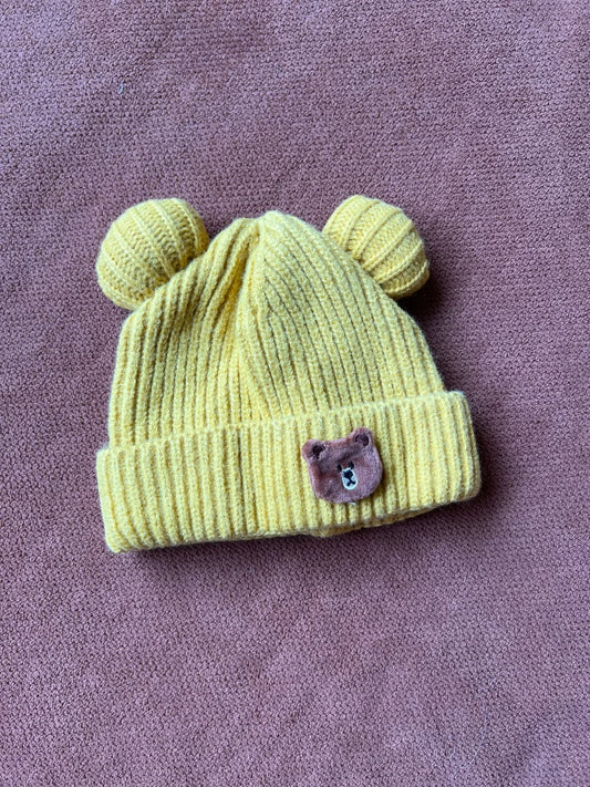 Cute Knitted Baby Bear Ear Winter Cap