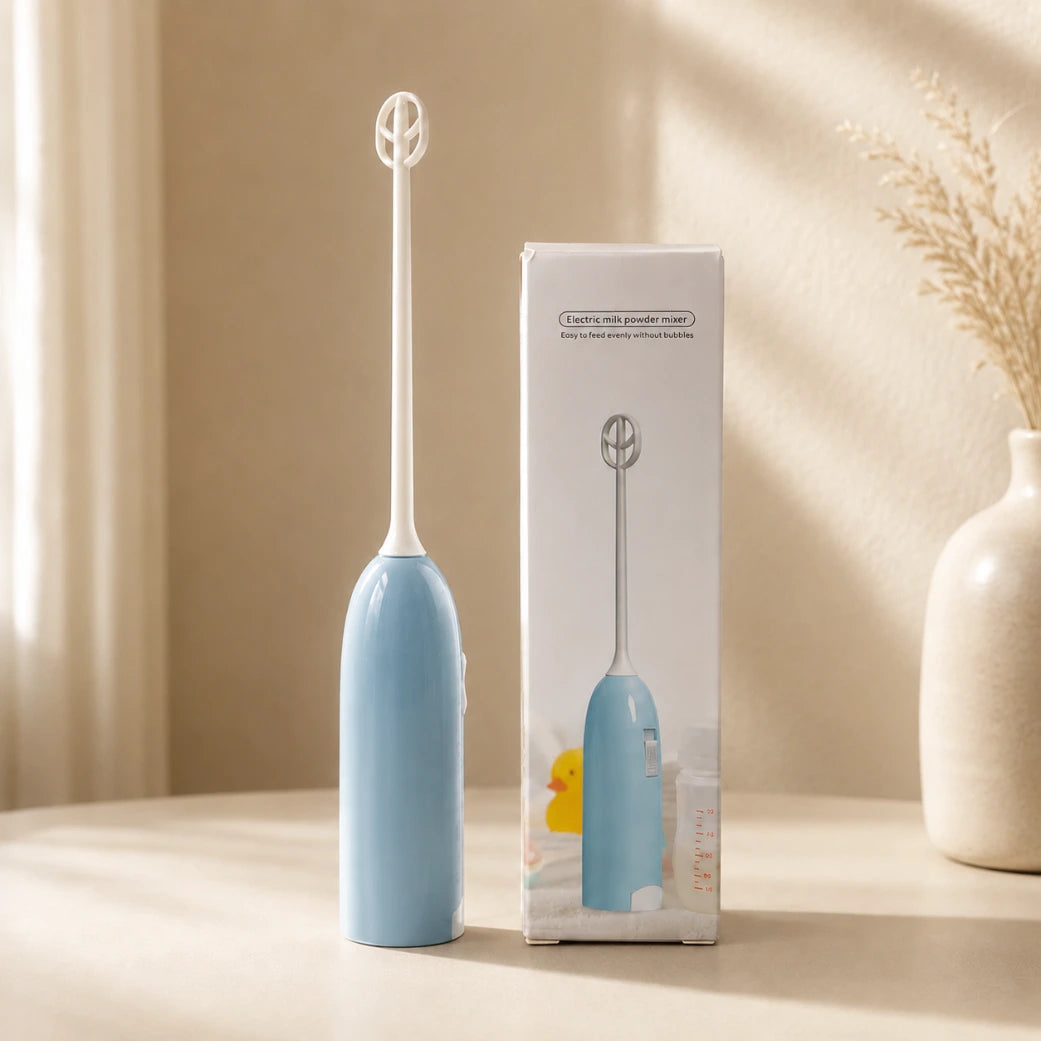 Kids Essentials Electric Milk Powder Mixer - Baby Formula & Bottle Mixing Whisk
