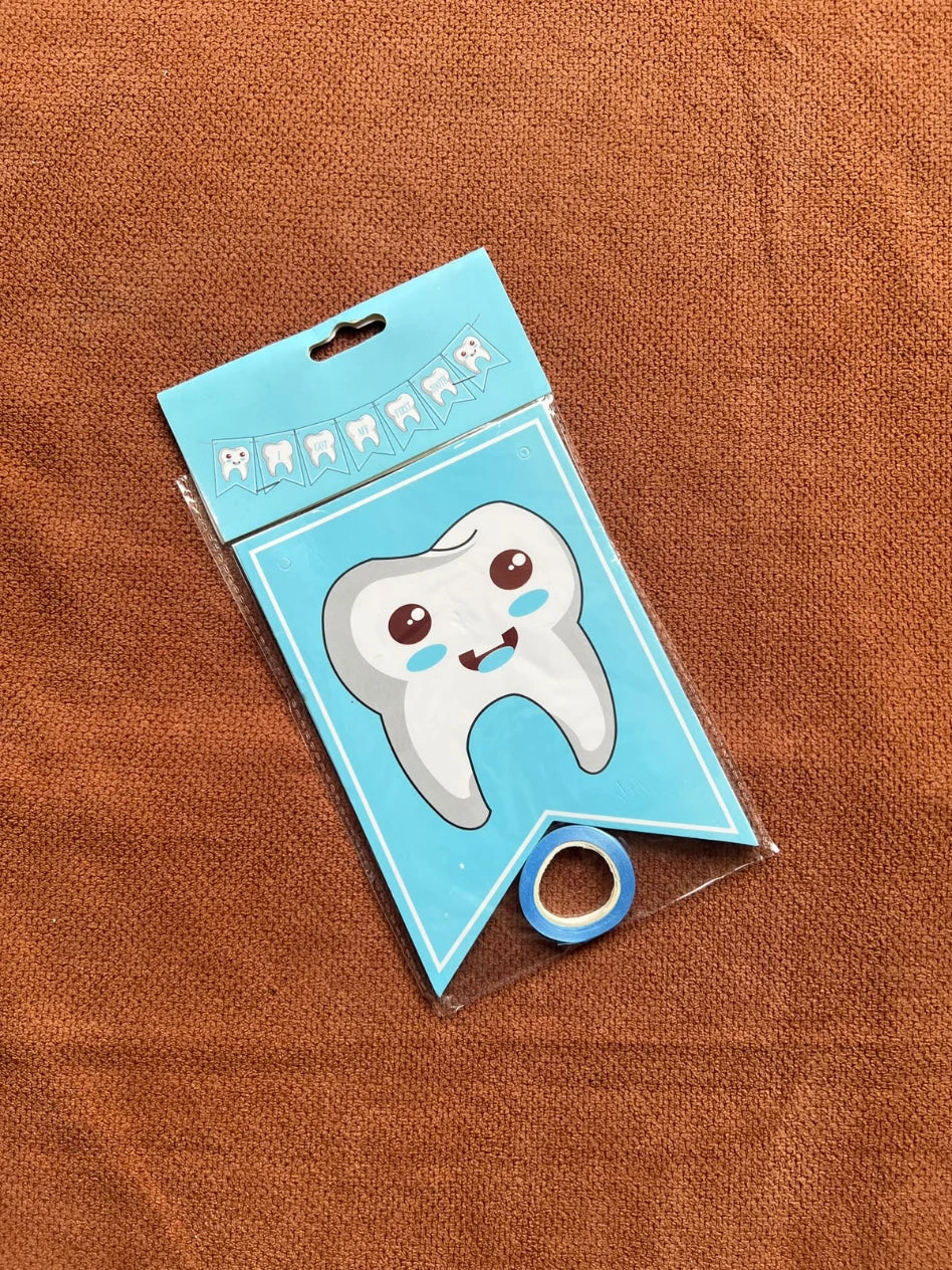 Baby First Tooth Birthday Banner - I Got My First Tooth Design