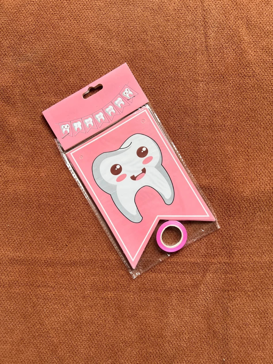 Baby First Tooth Birthday Banner - I Got My First Tooth Design