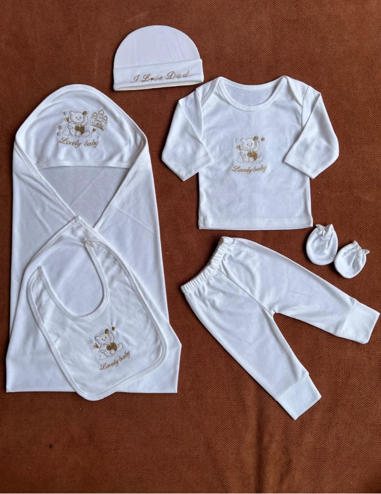 Kids Essentials I Love Dad Newborn 7 Pcs Embroidered Starter Set