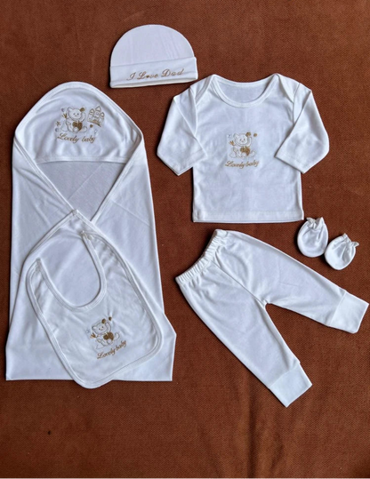Kids Essentials I Love Dad Newborn 7 Pcs Embroidered Starter Set