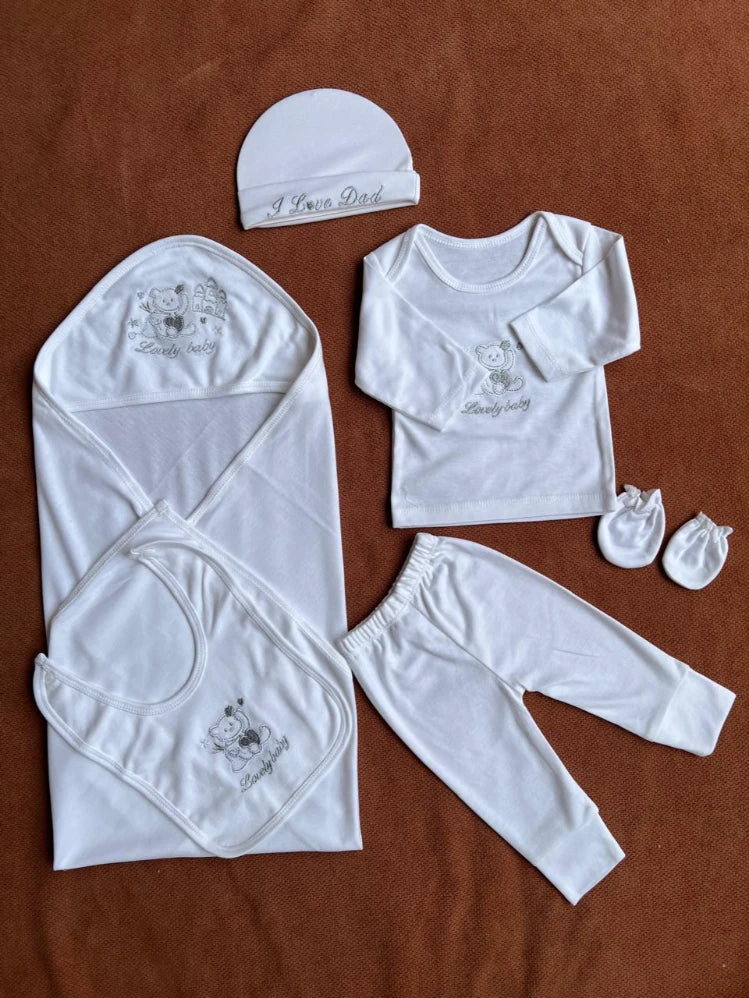 Kids Essentials I Love Dad Newborn 7 Pcs Embroidered Starter Set