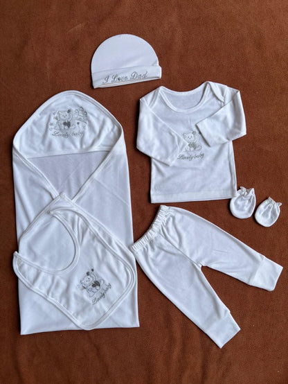 Kids Essentials I Love Dad Newborn 7 Pcs Embroidered Starter Set