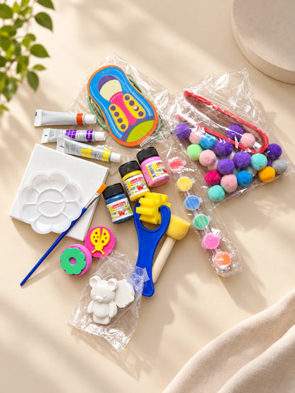 Kids Creative Activity Box - Complete Art, Painting & Sensory Play Kit