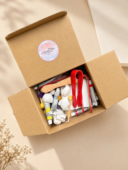 Kids Creative Activity Box - Complete Art, Painting & Sensory Play Kit