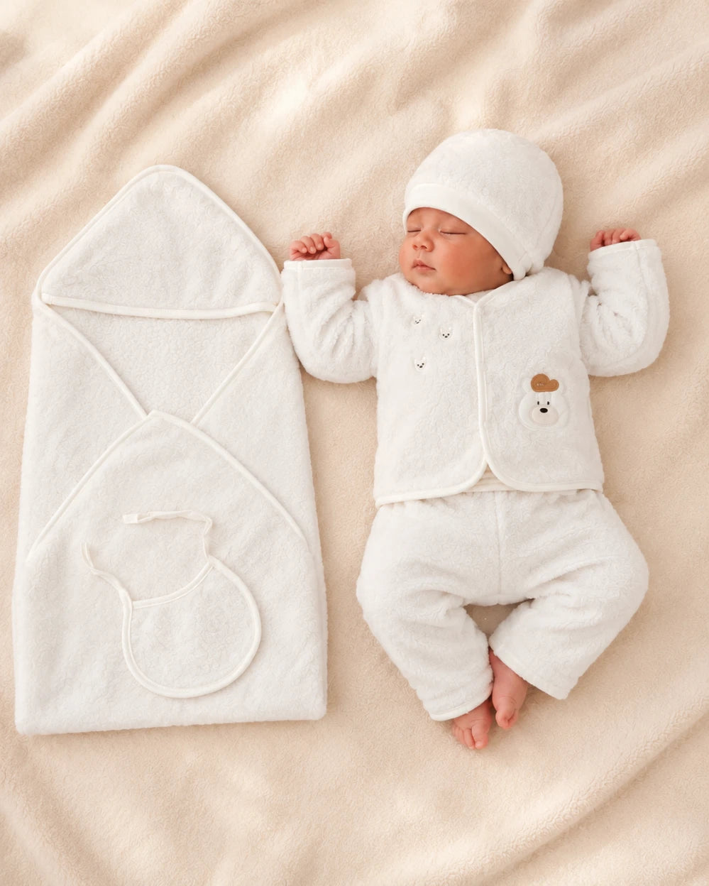 Kids Essentials Newborn 5 Pcs Soft Velvet Starter Set