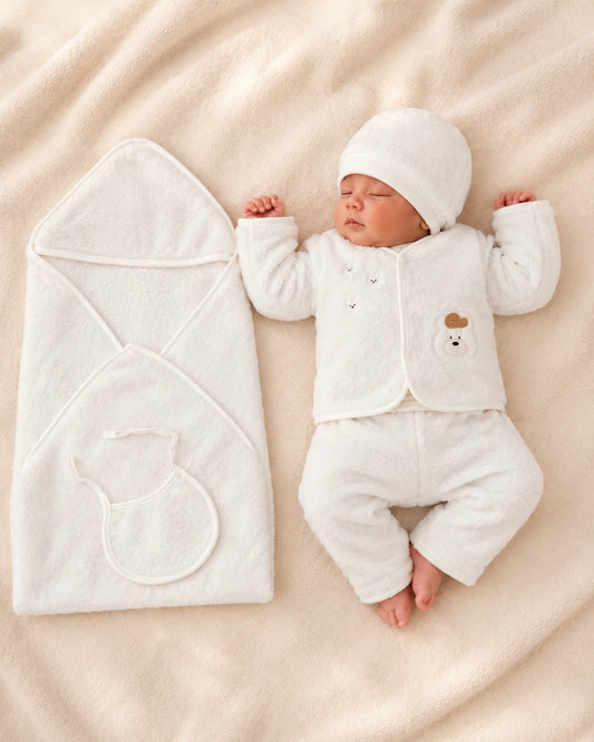 Kids Essentials Newborn 5 Pcs Soft Velvet Starter Set