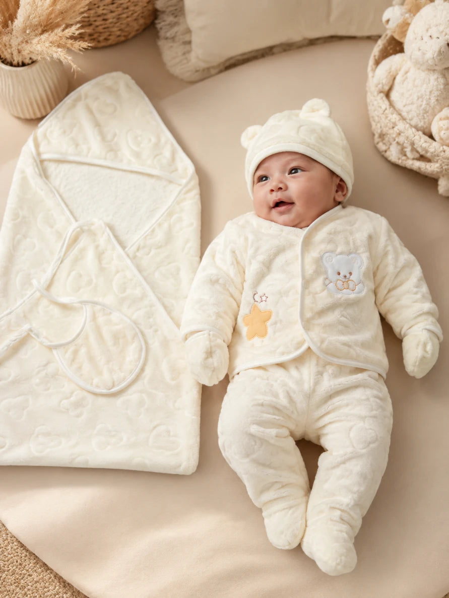 Kids Essentials Newborn 6 Pcs Velvet Winter Starter Set (2)