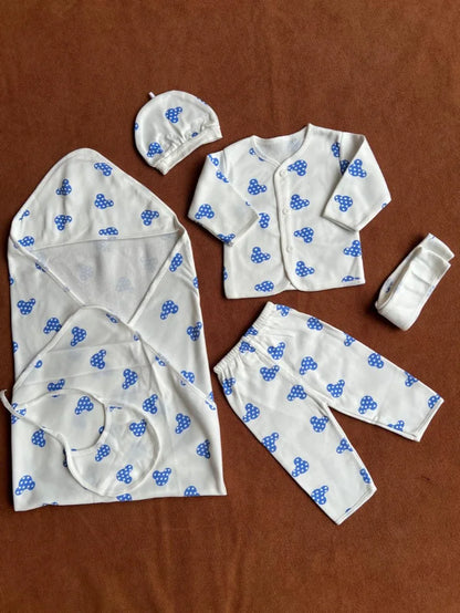 Newborn 11 Pcs Winter Fleece Starter Set –  Kitty Print