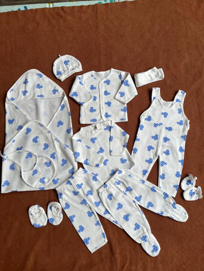 Newborn 11 Pcs Winter Fleece Starter Set –  Kitty Print