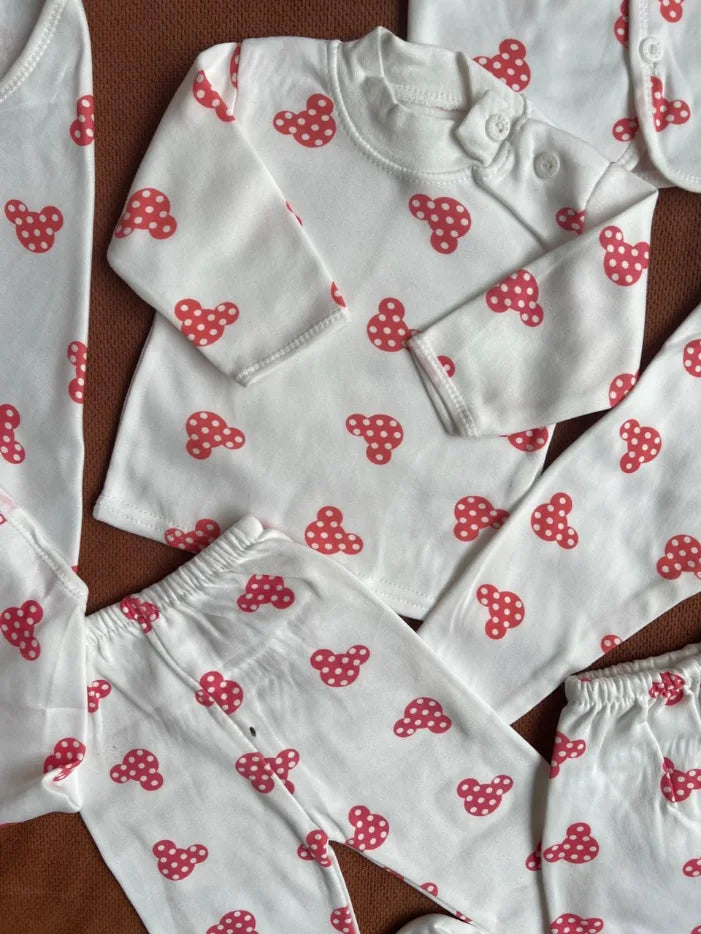 Newborn 11 Pcs Winter Fleece Starter Set –  Kitty Print