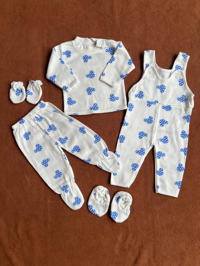 Newborn 11 Pcs Winter Fleece Starter Set –  Kitty Print
