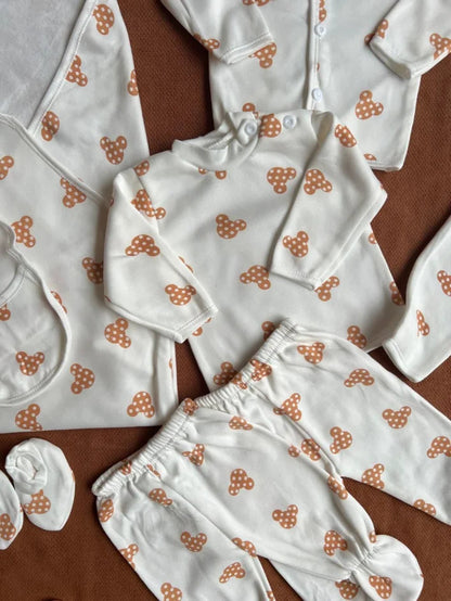 Newborn 11 Pcs Winter Fleece Starter Set –  Kitty Print