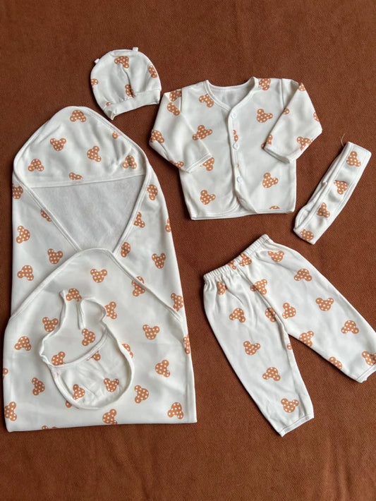 Newborn 11 Pcs Winter Fleece Starter Set –  Kitty Print