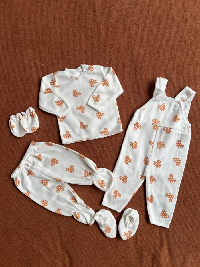 Newborn 11 Pcs Winter Fleece Starter Set –  Kitty Print