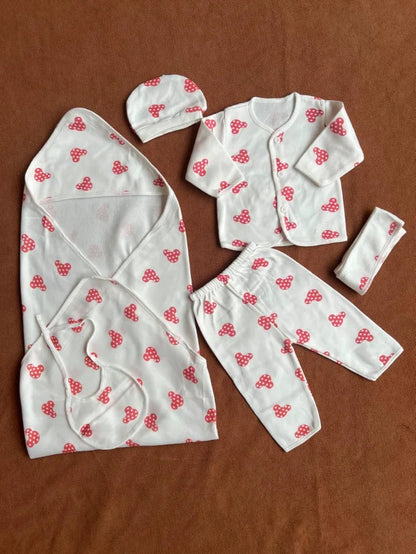 Newborn 11 Pcs Winter Fleece Starter Set –  Kitty Print