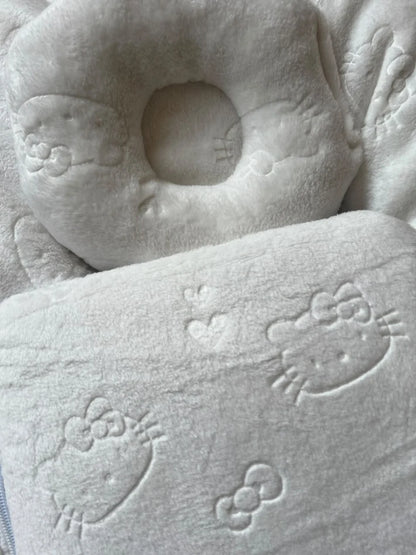 Newborn Baby Carry Nest with Head Support Pillow - Kitty Design