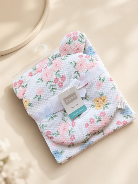 Premium Baby Blanket & Head-Shaping Pillow Set - 76 × 91 cm