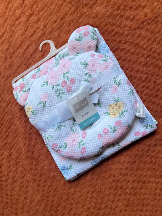 Premium Baby Blanket & Head-Shaping Pillow Set - 76 × 91 cm