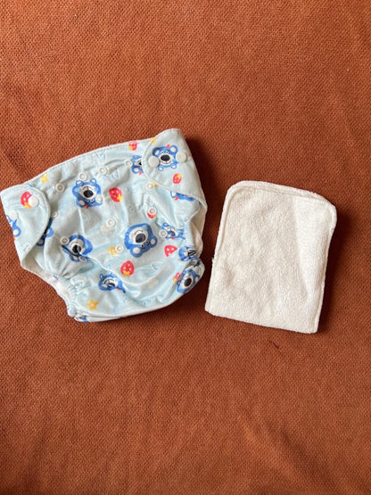Kids Essentials Reusable Baby Diaper Pant with Absorbent Pad | Washable Nappies
