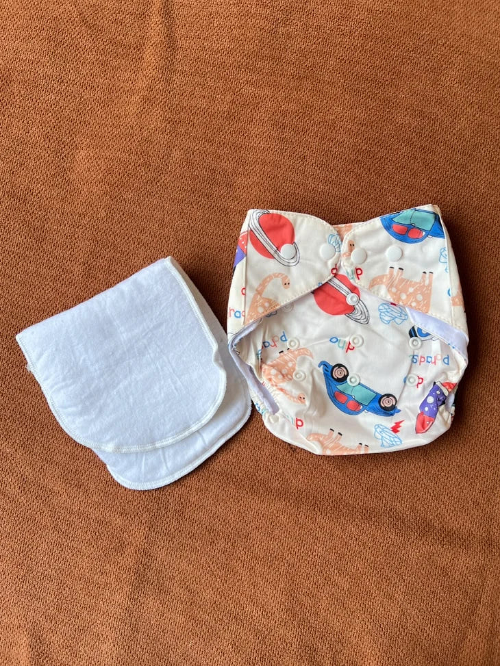 Reusable Baby Diaper Pant with Absorbent Pad | Washable Nappies