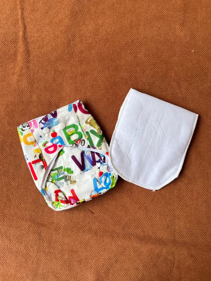 Reusable Baby Diaper Pant with Absorbent Pad | Washable Nappies
