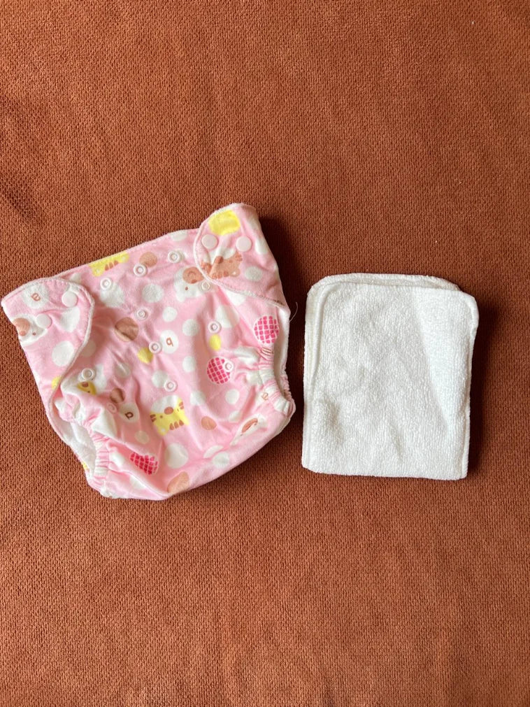 Kids Essentials Reusable Baby Diaper Pant with Absorbent Pad | Washable Nappies