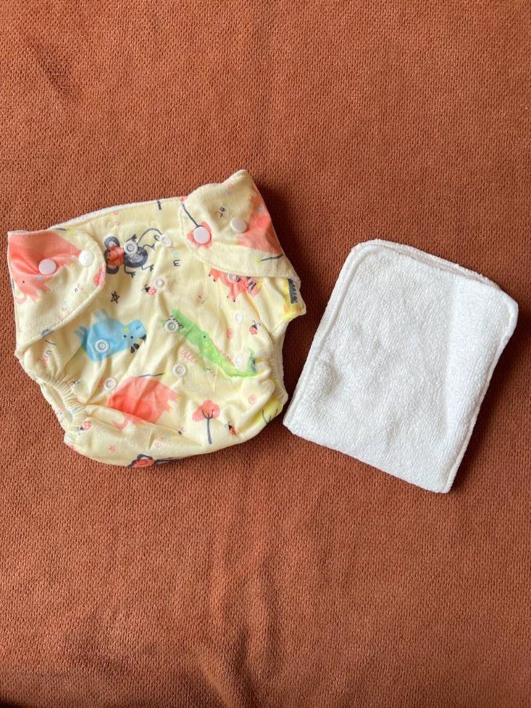 Kids Essentials Reusable Baby Diaper Pant with Absorbent Pad | Washable Nappies