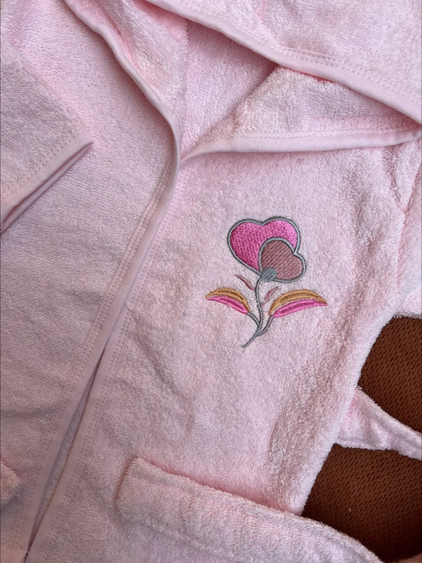 Kids Essentials Soft Hooded Baby Bathrobe with Belt
