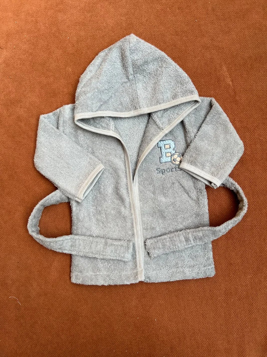 Kids Essentials Soft Hooded Baby Bathrobe with Belt
