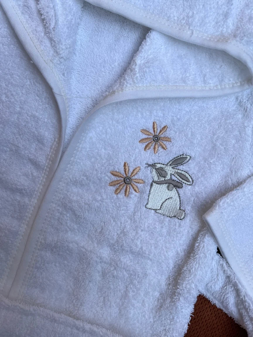 Kids Essentials Soft Hooded Baby Bathrobe with Belt