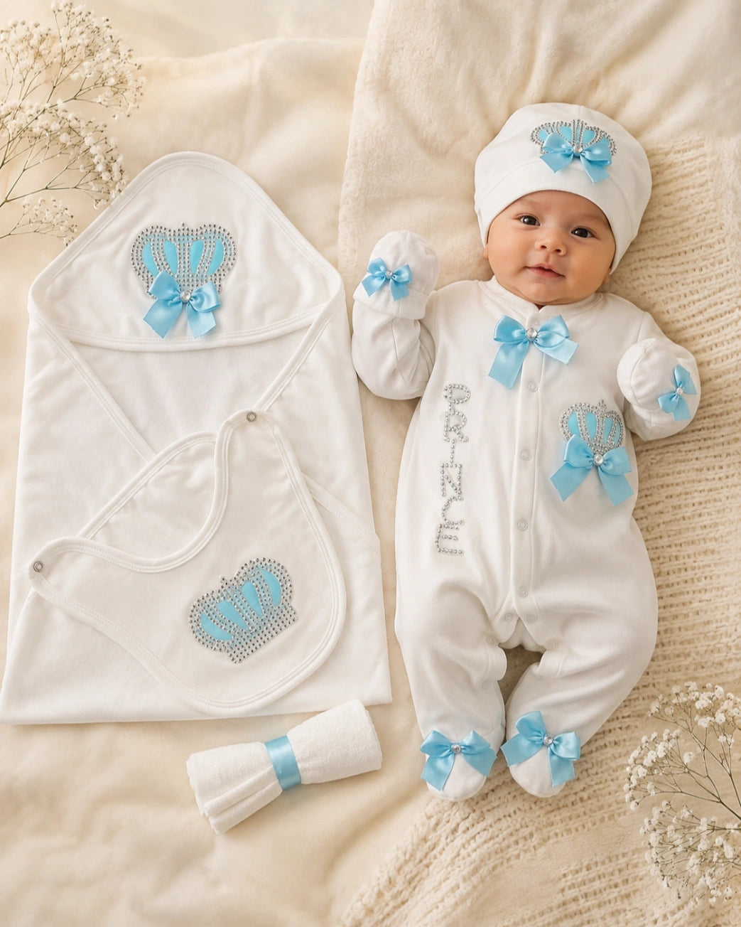 Winter Fleece Turkish-Style Newborn "PRINCE" Starter Set